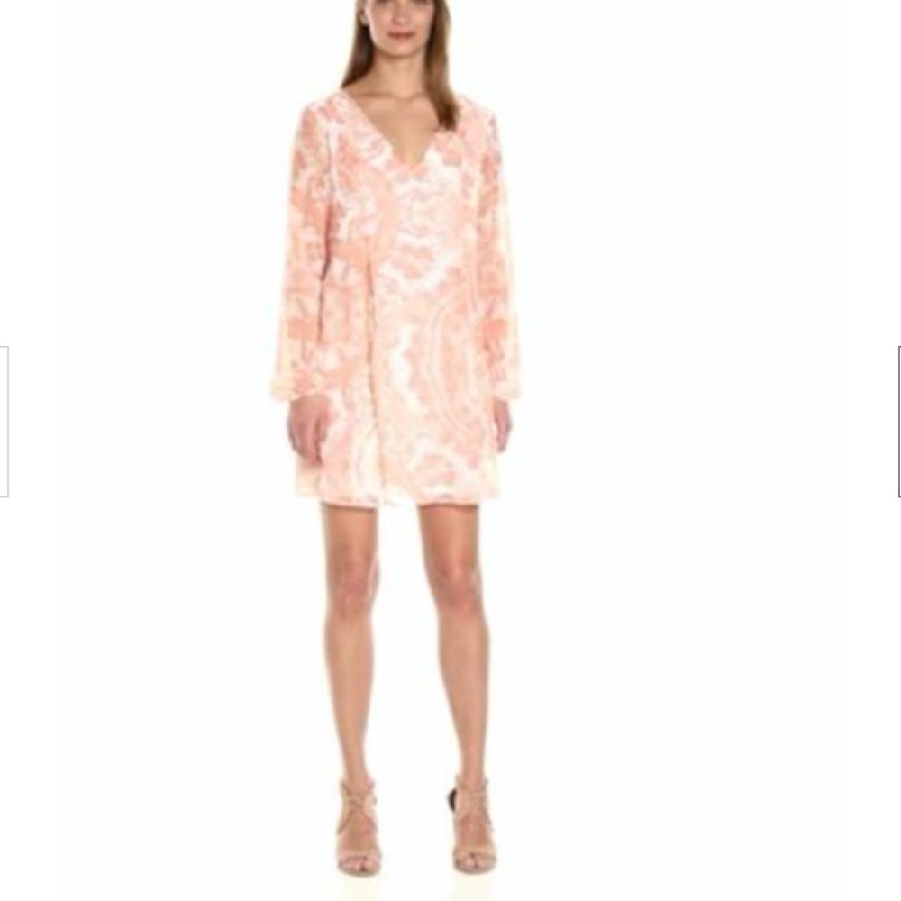 BCBGeration Pink Coral and White Dress - NWT